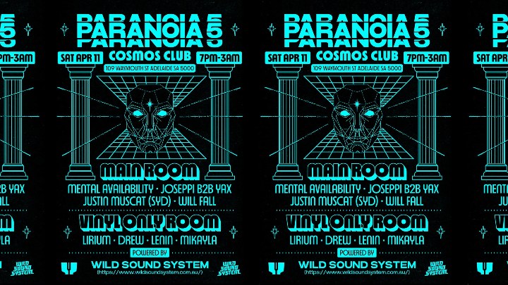 PARANOIA 5 with Justin Muscat (SYD) at Cosmos Club