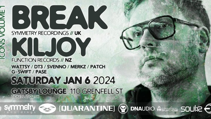 Sauce Icons Vol 1 - Break [uk] and Kiljoy [nz] at Gatsby Lounge