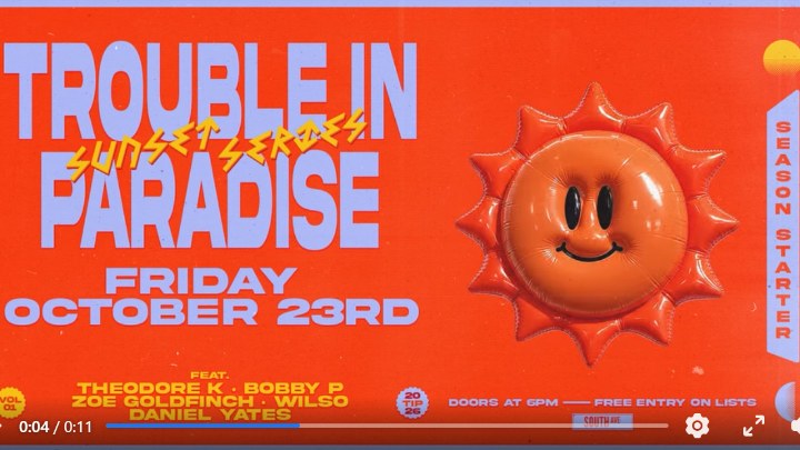 Trouble In Paradise at Rocket Bar & Rooftop